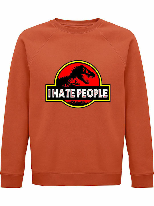 Sweatshirt Unisex Organic " I Hate People Dinos...