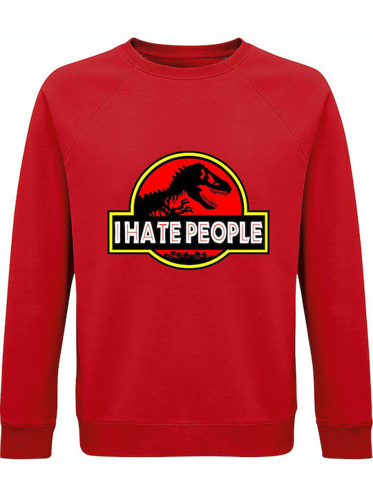 Sweatshirt Unisex Organic " I Hate People Dinos...