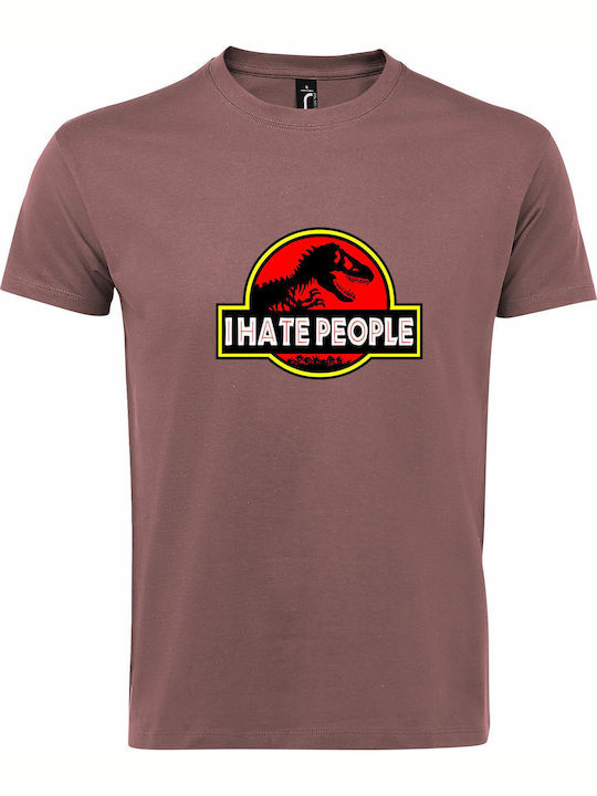 T-shirt Unisex " I Hate People Dinosaur Jurassi...