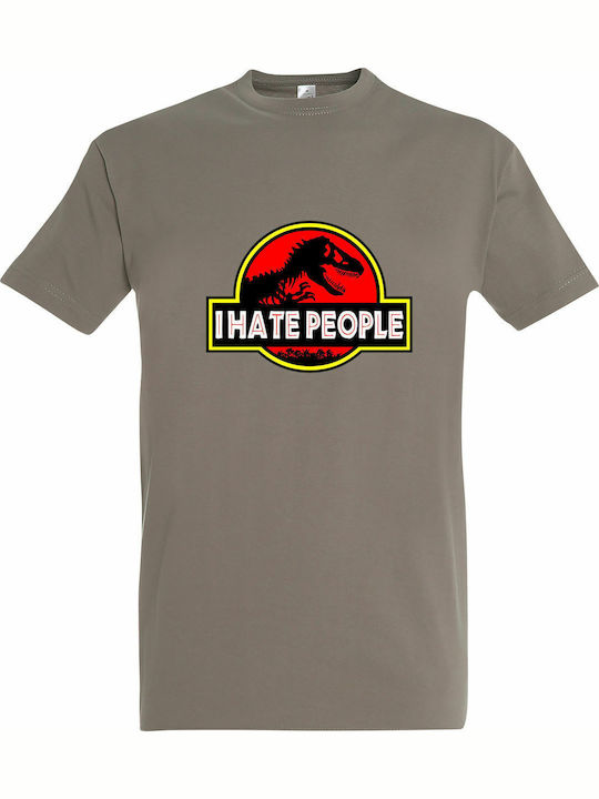 T-shirt Unisex " I Hate People Dinosaur Jurassi...