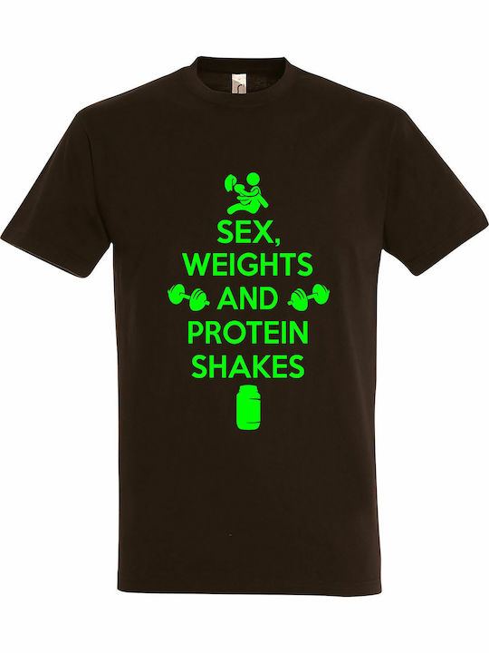 Unisex T-shirt "Sex Weights Protein Shakes Gym ...