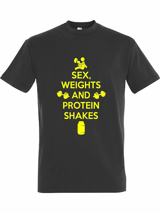 Unisex T-shirt "Sex Weights Protein Shakes Gym ...