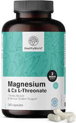 Healthy World Magnesium & Ca L Threonate 240 κάψουλες Healthy World Magnesium & Ca L Threonate 240 κάψουλες