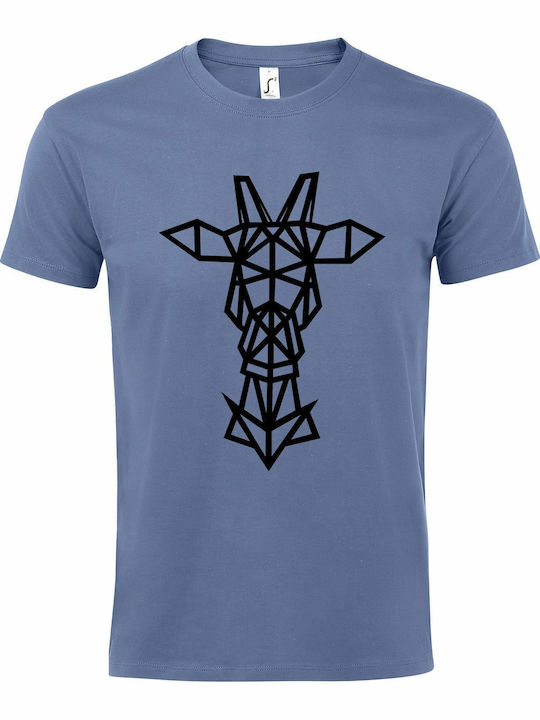 T-shirt Unisex " Reindeer Origami " Denim