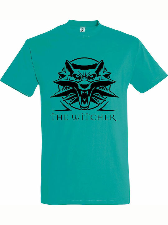 T-shirt Unisex " Witcher Wolf Logo " Caribbean ...