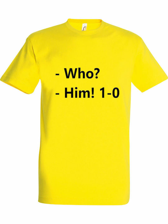 Unisex T-shirt Who Him 1-0 Ποιος Αυτός 1-0 Lemon