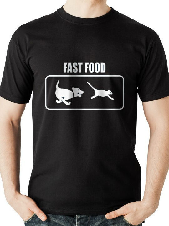 T-shirt Fast Food Black