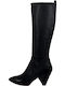 Leder Damenstiefel Gray