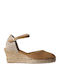 Women's Leather Platform Espadrilles Tabac Brown