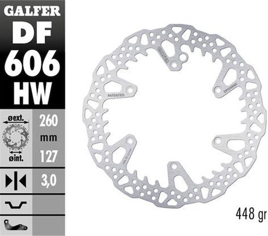 Galfer Мотоциклетна Дискова Маргарита Shark Fin 260mm Df606hw