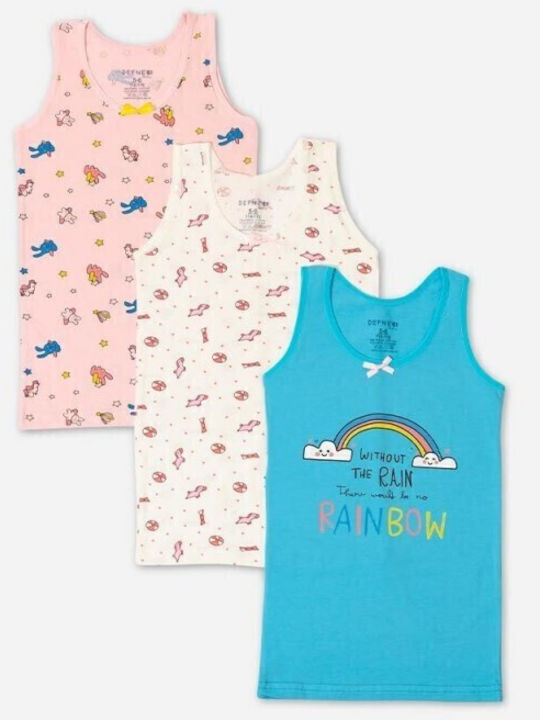 Defne Baby Set of Kids' Undershirts Multicolored 3pcs