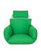 Garden Chair Cushion with Backrest Green