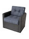 Garden Chair Cushion with Backrest Blue