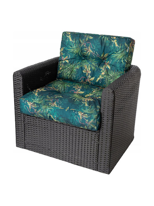 Garden Chair Cushion with Backrest Green