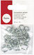 Set of 24 Silver Screwed Hooks 20mm