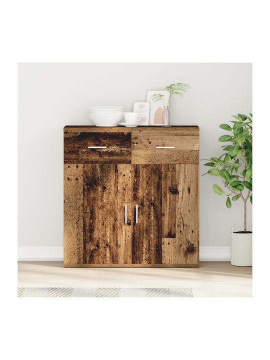 Sideboard Wooden with Drawers Brown 79x38x80cm