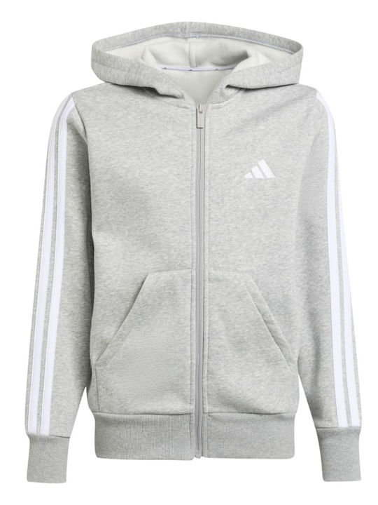 Athletic Kids Cardigan Cotton with Hood Gray Essentials