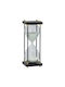 Artekko Sanduhr Dekorative Sanduhr Schwarzer Sockel Weißer Sand 11x11x31 cm