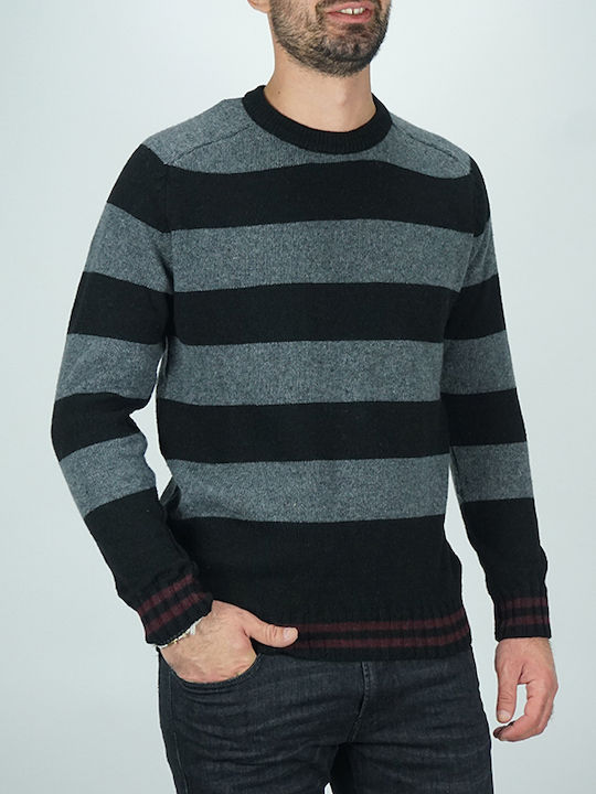 Machete Мъжка Вълнена Плетена Блуза Сива Slim Fit 2568 60% Вълна 20% Полиестер 20% Акрил