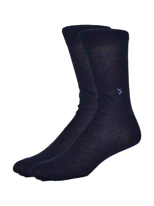 K Socks Ανδρικές Μονόχρωμες Κάλτσες Μπλε Σκούρο