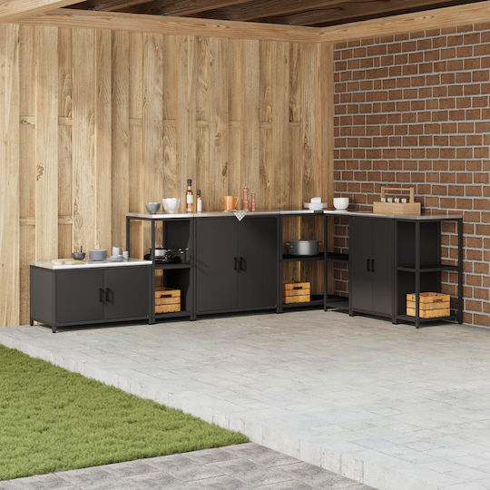 Vidaxl Kitchen Storage Rack Black 60 X 50 X 92 Cm Steel