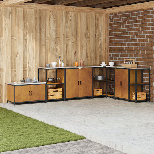Vidaxl Ντουλάπα Αποθήκευσης Κουζίνας Ράφι Σκ Rusty 60 X 50 X 92 Εκ