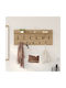 vidaXL Wooden Beige Wall Hanger 100x12x40cm