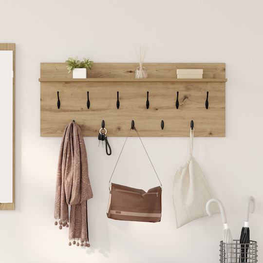 vidaXL Κρεμάστρα Τοίχου Ξύλινη Μπεζ 100x12x40cm