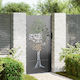 vidaXL Metallic Garden Gate in Black Colour 2x1m