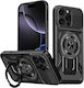Techsuit Umschlag Rückseite Silikon Schwarz (iPhone 17 Pro Max / iPhone 17 Pro / iPhone 16 Pro Max)