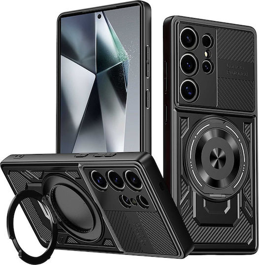 Techsuit Задна корица Силикон Черен (Oppo Reno13 F / FS)
