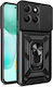 Techsuit Camshield Series Back Cover Silicone Black (Honor X6c)