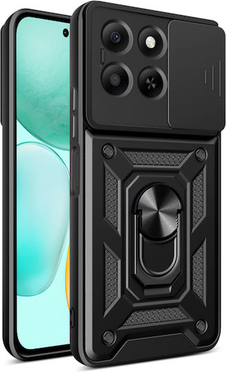 Techsuit Camshield Series Back Cover Silicone Black (Honor X6c)