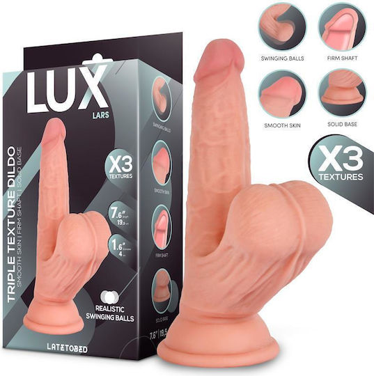 Lux Triple Realistic Dildo with Scrotum
