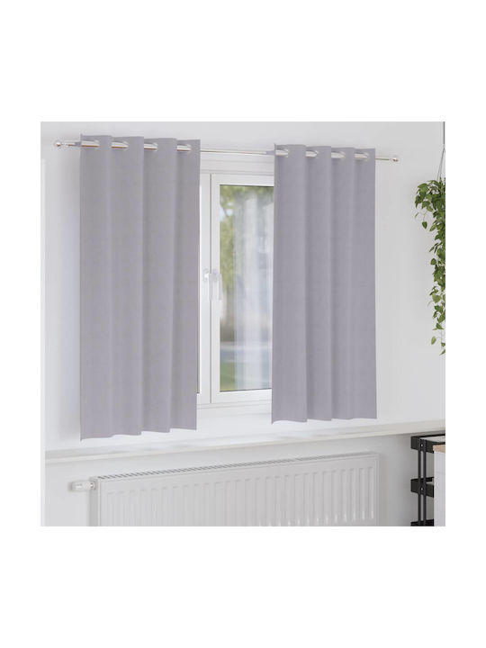 vidaXL vidaXL Vorhänge Fenster mit Grommets Gra...