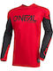 Motocross O'neal Element Threat Rote Schwarze Langärmeliges Reittrikot