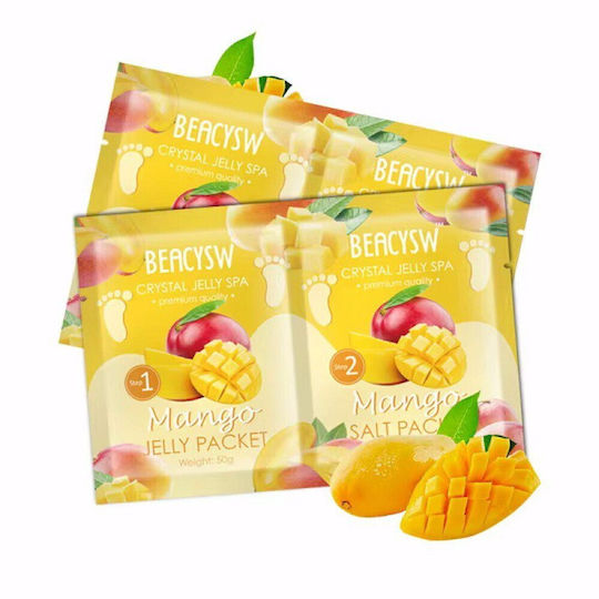 Set 2 Steps Crystal Jelly Pediküre Spa 50+50g Premium Qualität Mango