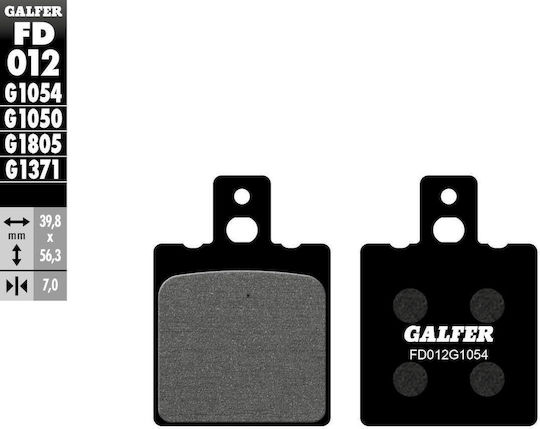 Τακάκια Μοτοσυκλέτας Εμπρός Πίσω Galfer Semi Metal Fd012g1054