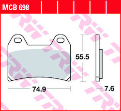 Motorradbremsbeläge Trw Mcb698 Motorradbremsbeläge Trw Mcb698