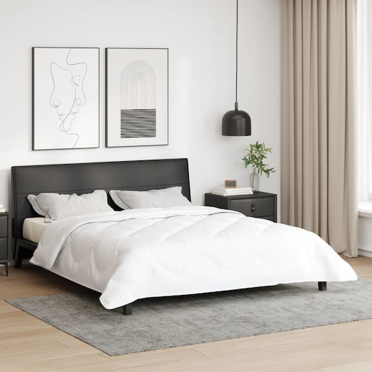 vidaXL King Size Decke 260x220cm Weiß