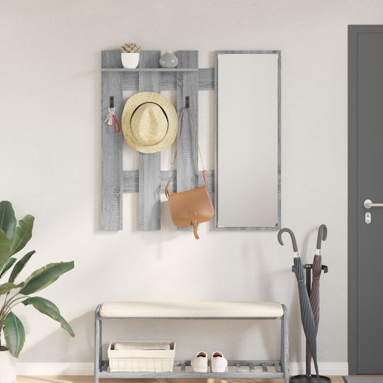 Hallway Furniture with Mirror & Hanger 100x10x100cm