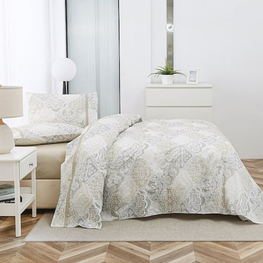 Liolios Home Set Queen 4pcs 245x270cm Allessia White