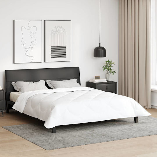 vidaXL King Size Decke 260x220cm Weiß