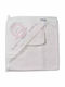 Hooded Baby Bath Towel White Pink