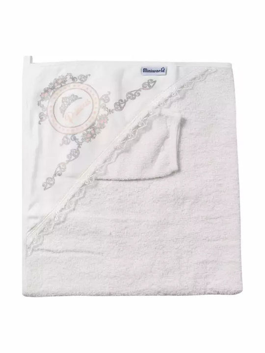Hooded Baby Bath Towel white