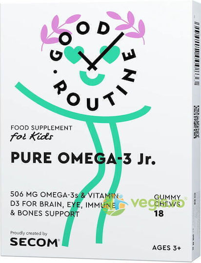 Pure Omega 3 Pentru Copii 506mg 18 Gummies Cu Aromă Tropicală