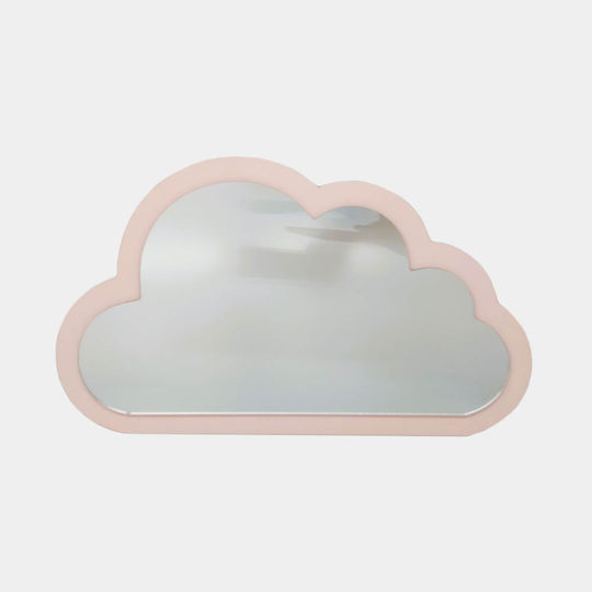 WoodStudio Kids Decorative Mirror Cloud Pink made of Wood 40x23.5cm