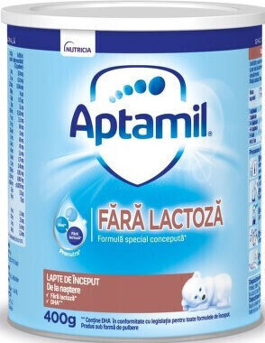 Nutricia Γάλα σε Σκόνη Aptamil Χωρίς Λακτόζη για 0+ Μηνών 400gr