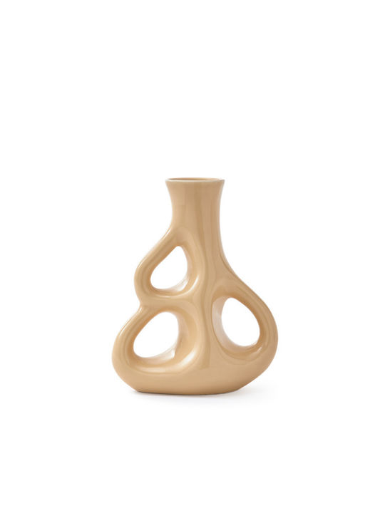 Polspotten Decorative Vase Beige 17x9x21cm