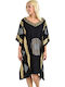 Potre Feminin Caftan de Plajă Negru